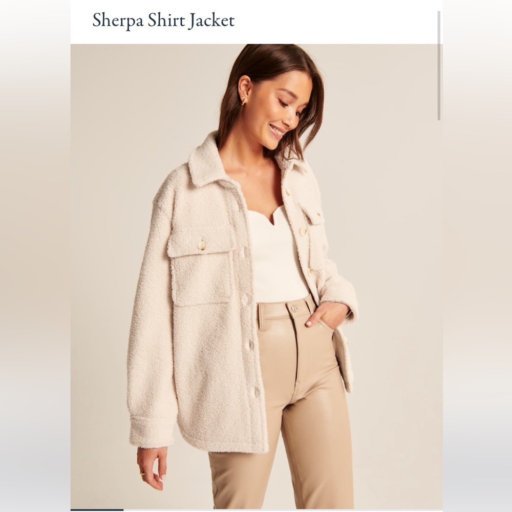 Abercrombie sherpa shirt jacket - size S